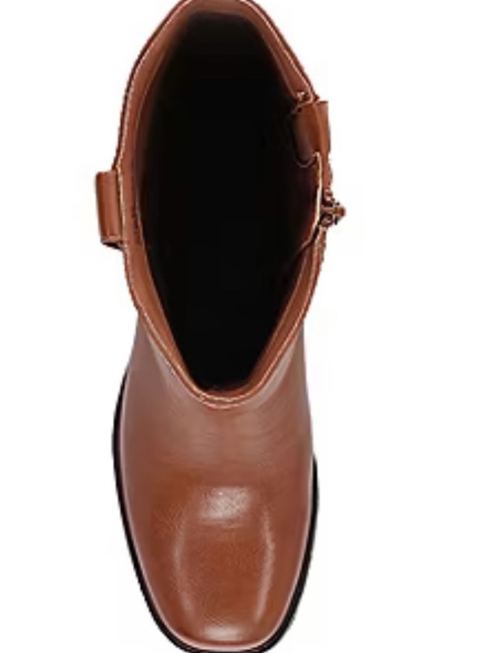 NIB Women’s Tan Mid-Calf Leather Block Heel Boots - Picture 4 of 5
